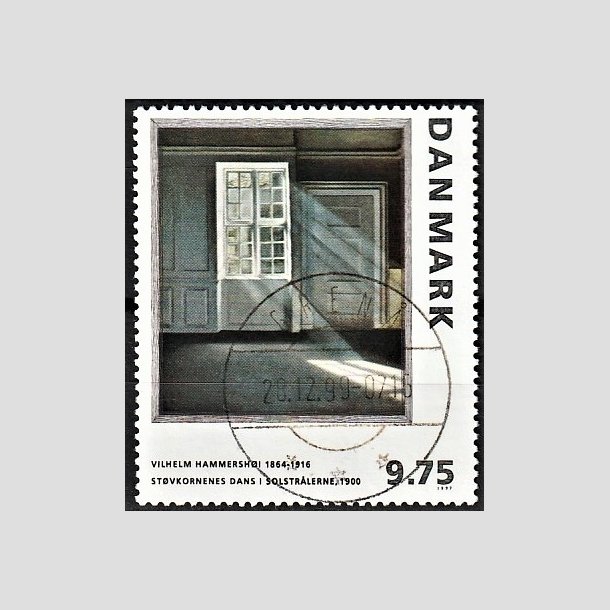 FRIMRKER DANMARK | 1997 - AFA 1158 - Vilh. Hammershj - 9,75 Kr. flerfarvet - Lux Stemplet