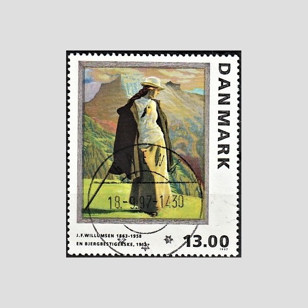 FRIMRKER DANMARK | 1997 - AFA 1159 - J.F. Willumsen - 13,00 Kr. flerfarvet - Pragt Stemplet