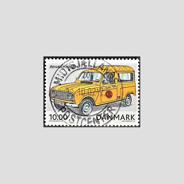FRIMRKER DANMARK | 2002 - AFA 1323 - Postkretjer - 10,00 Kr. flerfarvet - Pragt Stemplet