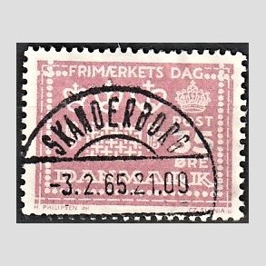 FRIM�RKER DANMARK | 1964 - AFA 427 - Frim�rkets dag 25 �r - 35 �re rosalilla - Pragt Stemplet