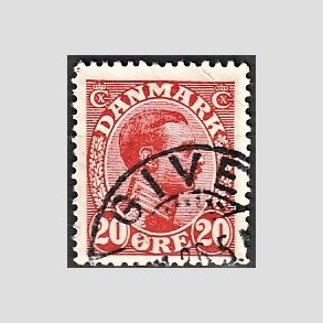 FRIMRKER DANMARK | 1925-26 - AFA 147 - Chr. X 20 re rd - Lux Stemplet
