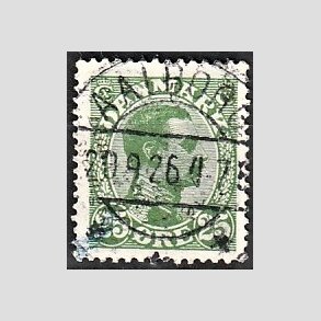 FRIMRKER DANMARK | 1925-26 - AFA 148 - Chr. X 25 re grn - Lux Stemplet Aalborg