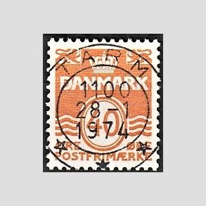 FRIM�RKER DANMARK | 1971 - AFA 514 - B�lgelinie 40 �re orange - Lux Stemplet Tarm