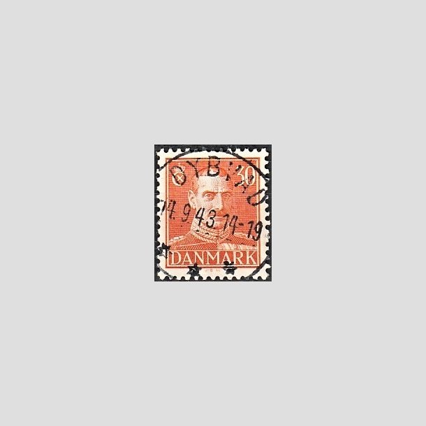 FRIMRKER DANMARK | 1942-44 - AFA 278 - Chr. X 30 re orange - Lux Stemplet