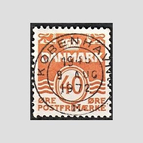 FRIM�RKER DANMARK | 1971 - AFA 514 - B�lgelinie 40 �re orange - Lux Stemplet 