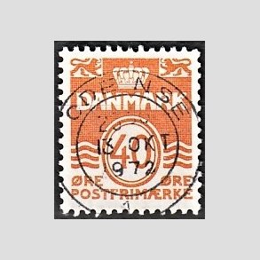 FRIM�RKER DANMARK | 1971 - AFA 514 - B�lgelinie 40 �re orange - Lux Stemplet 