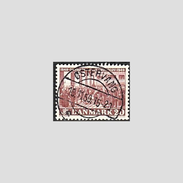 FRIMRKER DANMARK | 1949 - AFA 315 - Grundloven 100 r - 20 re rdbrun - Lux Stemplet stervang