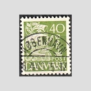 FRIM�RKER DANMARK | 1937-40 - AFA 208a - Karavel 40 �re gr�n Type II - Lux Stemplet K�benhavn