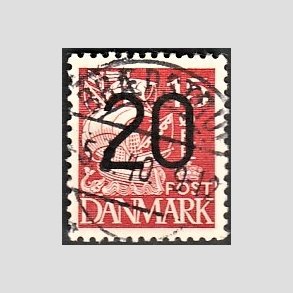 FRIMRKER DANMARK | 1940 - AFA 264 - 20/15 re rd Provisorier - Lux Stemplet