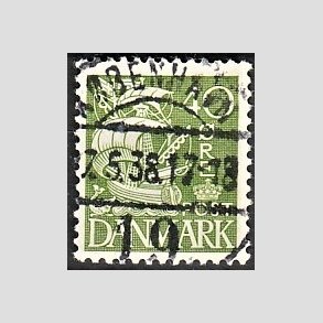 FRIM�RKER DANMARK | 1933 - AFA 208 - Karavel 40 �re gr�n Type I - Lux Stemplet 