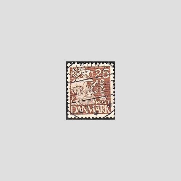 FRIMRKER DANMARK | 1937-40 - AFA 214a - Karavel 25 re brun Type II - Lux Stemplet