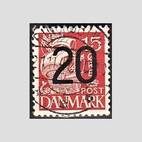 FRIMRKER DANMARK | 1940 - AFA 264 - 20/15 re rd Provisorier - Lux Stemplet
