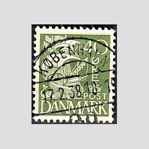 FRIM�RKER DANMARK | 1933 - AFA 208 - Karavel 40 �re gr�n Type I - Lux Stemplet 