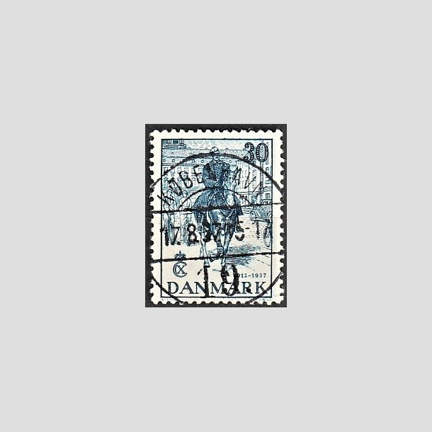 FRIMRKER DANMARK | 1937 - AFA 242 - Chr. X 25 re jubilum 30 re bl - Lux Stemplet Kbenhavn