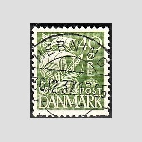 FRIM�RKER DANMARK | 1933 - AFA 208 - Karavel 40 �re gr�n Type I - Lux Stemplet Herning
