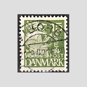 FRIM�RKER DANMARK | 1940 - AFA 257 - Karavel 15 �re gr�n Type II - Lux Stemplet
