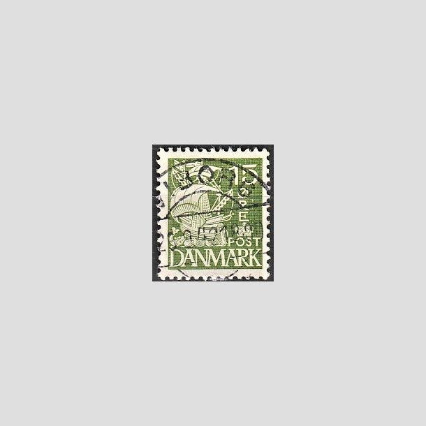 FRIMRKER DANMARK | 1940 - AFA 257 - Karavel 15 re grn Type II - Lux Stemplet