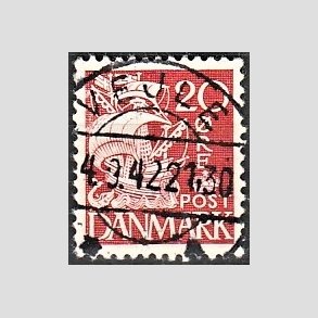 FRIM�RKER DANMARK | 1940 - AFA 258 - Karavel 20 �re r�d Type II - Lux Stemplet 