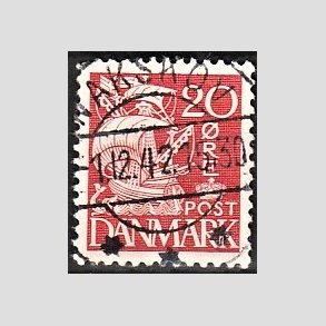 FRIM�RKER DANMARK | 1940 - AFA 258 - Karavel 20 �re r�d Type II - Lux Stemplet Nakskov