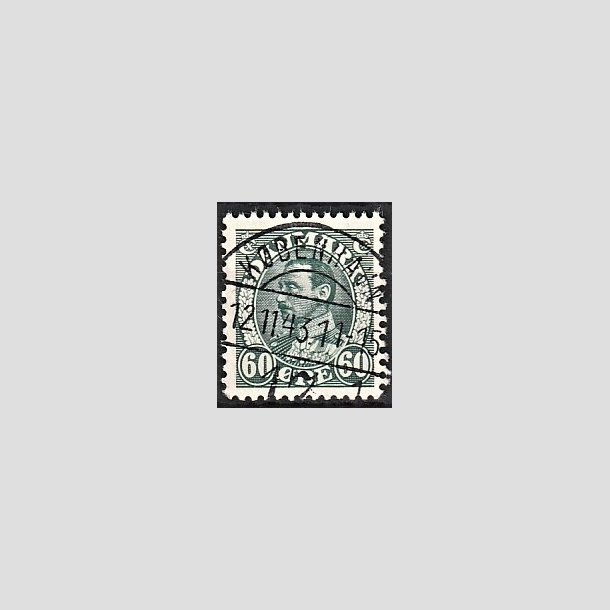 FRIMRKER DANMARK | 1934 - AFA 210 - Chr. X 60 re blgrn - Lux Stemplet