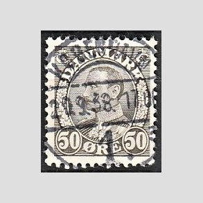 FRIMRKER DANMARK | 1934 - AFA 209 - Chr. X 50 re gr - Lux Stemplet Kbenhavn