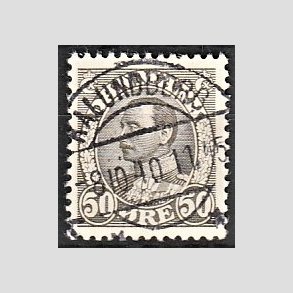 FRIMRKER DANMARK | 1934 - AFA 209 - Chr. X 50 re gr - Lux Stemplet Kalundborg