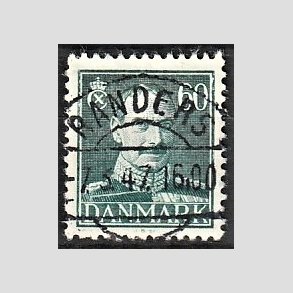 FRIMRKER DANMARK | 1944 - AFA 284 - Chr. X 60 re blgrn - Lux Stemplet