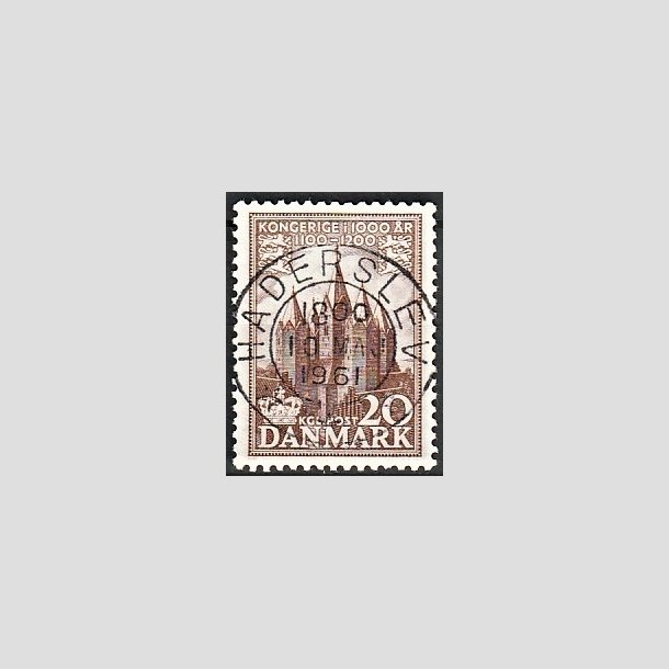 FRIMRKER DANMARK | 1953-56 - AFA 348 - Kongeriget 1000 r - 20 re brun - Pragt Stemplet Haderslev