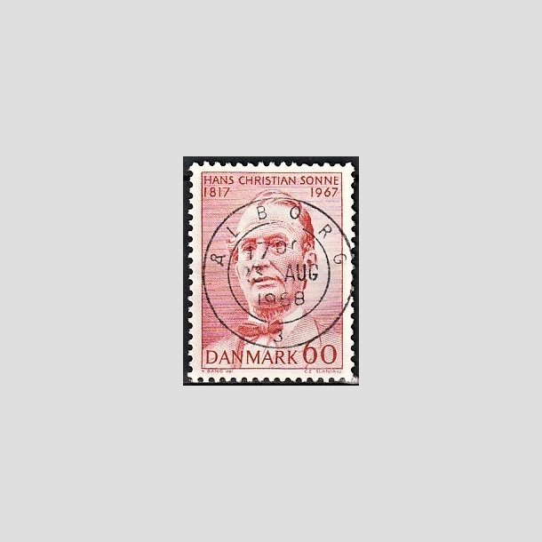 FRIMRKER DANMARK | 1967 - AFA 466 - H. Chr. Sonne - 60 re rd - Pragt Stemplet