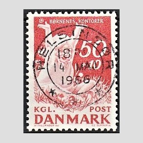 FRIMRKER DANMARK | 1965 - AFA 439F - Brnenes Kontor - 50 + 10 re rd - Pragt Stemplet Helsingr