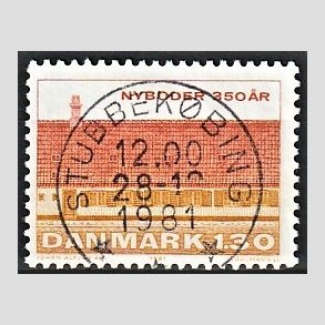 FRIM�RKER DANMARK | 1981 - AFA 725 - Nyboder 350 �r - 1,30 Kr. flerfarvet - Pragt Stemplet