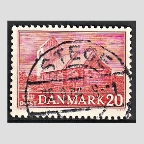 FRIM�RKER DANMARK | 1944 - AFA 287 - Landsbykirker - 20 �re r�d - Pragt Stemplet Stege