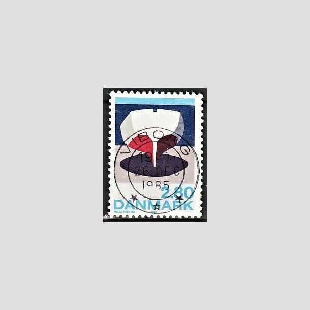 FRIMRKER DANMARK | 1985 - AFA 845 - Kunst Helge Refn - 2,80 Kr. flerfarvet - Pragt Stemplet Viborg