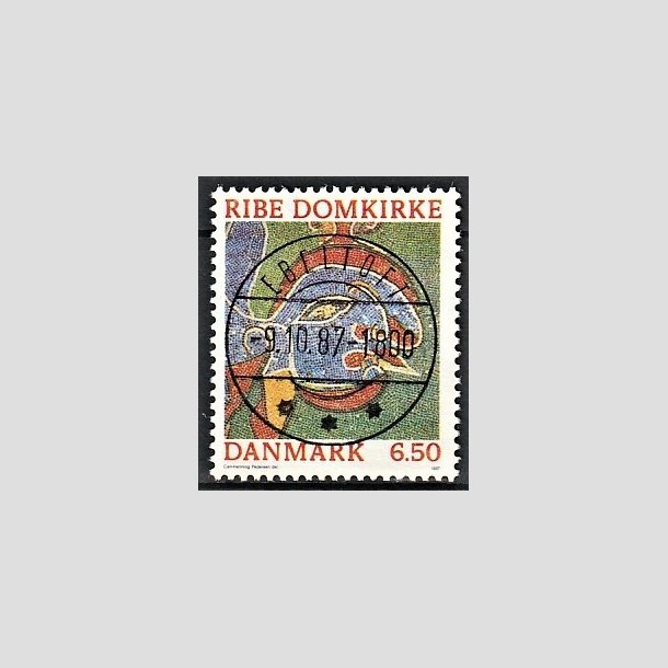 FRIMRKER DANMARK | 1987 - AFA 881 - Ribe Domkirke - 6,50 Kr. flerfarvet - Pragt Stemplet