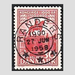 FRIM�RKER DANMARK | 1953-56 - AFA 354 - Kongeriget 1000 �r - 30 �re r�d - Pragt Stemplet 