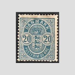 FRIM�RKER DANMARK | 1884-85 - AFA 36 - 20 �re bl� - Postfrisk