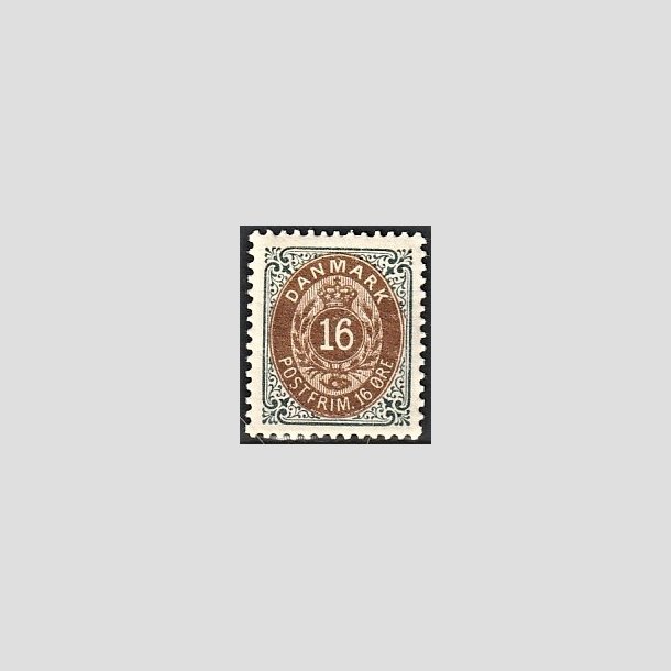 FRIMRKER DANMARK | 1895 - AFA 27B - 16 re gr/brun - Postfrisk