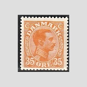 FRIMRKER DANMARK | 1913 - AFA 73 - Chr. X 35 re orange (PF) - Postfrisk