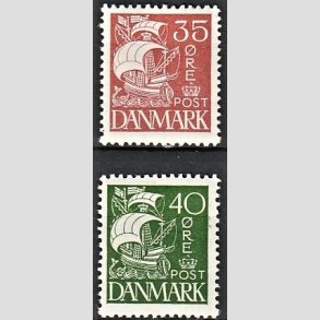 FRIM�RKER DANMARK | 1927 - AFA 173,174 - Karavel 35 + 40 �re - Ubrugt (n�r postfrisk)