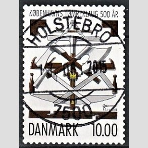 FRIM�RKER DANMARK | 2015 - AFA 1834 - K�benhavns T�mrelaug 500 �r - 10,00 Kr. flerfarvet - Pragt Stemplet