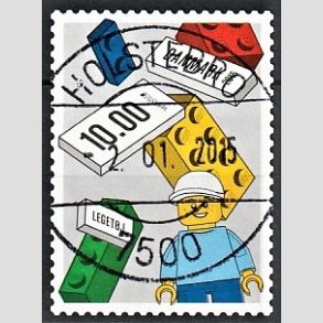 FRIM�RKER DANMARK | 2015 - AFA 1805 - LEGO-klodser - 10 Kr. flerfarvet - Pragt Stemplet