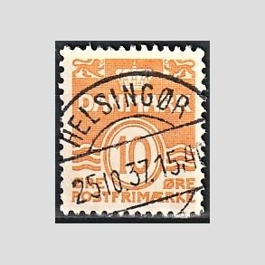 FRIM�RKER DANMARK | 1933 - AFA 202 - B�lgelinie 10 �re orange type IA - Lux Stemplet