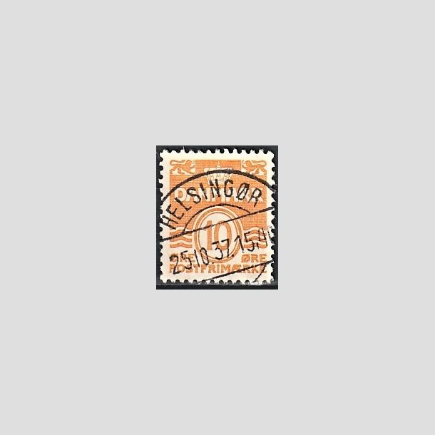 FRIMRKER DANMARK | 1933 - AFA 202 - Blgelinie 10 re orange type IA - Lux Stemplet