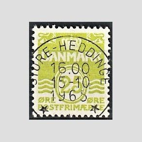 FRIM�RKER DANMARK | 1965 - AFA 430 - B�lgelinie 25 �re lysgr�n - Lux Stemplet