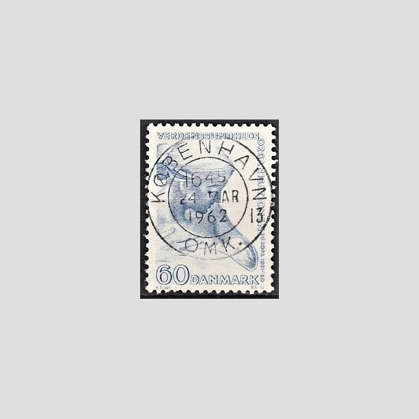 FRIMRKER DANMARK | 1960 - AFA 388 - WHO - 60 re bl - Pragt Stemplet