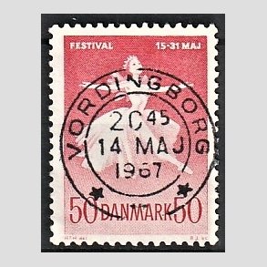 FRIMRKER DANMARK | 1965 - AFA 438 - Ballet og musikfestival - 50 re rd - Pragt Stemplet Vordingborg