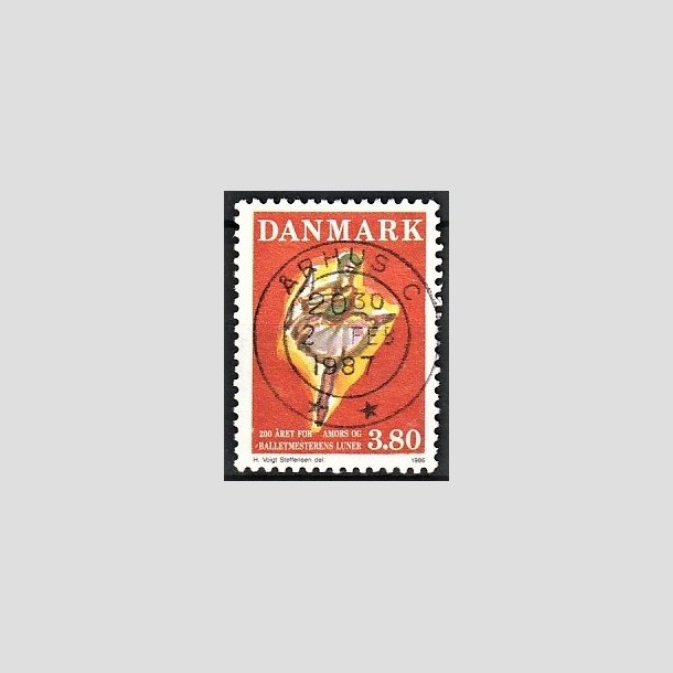 FRIMRKER DANMARK | 1986 - AFA 873 - Balletten Amors luner - 3,80 Kr. flerfarvet - Pragt Stemplet