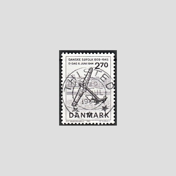 FRIMRKER DANMARK | 1984 - AFA 805 - Normandiets invation danske skibe - 2,70 Kr. brun - Pragt Stemplet