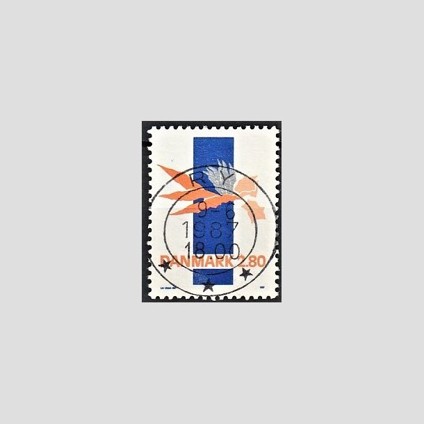 FRIMRKER DANMARK | 1987 - AFA 877 - Kunst - 2,80 Kr. flerfarvet - Pragt Stemplet Ry