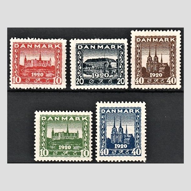 FRIMRKER DANMARK | 1920-21 - AFA 112,113,114,115,116 - Genforening i st - Ubrugt